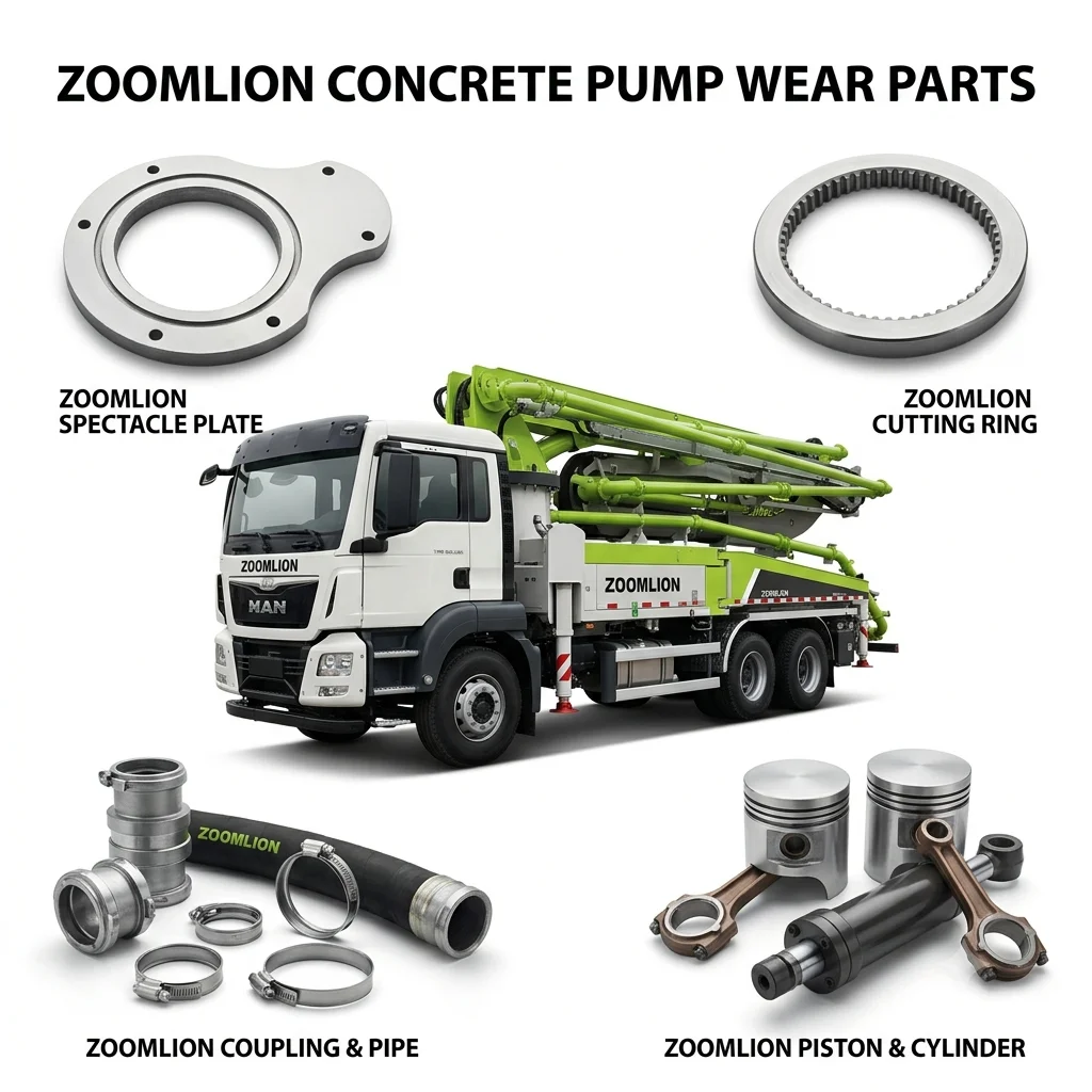 ZOOMLION Concrete Pump Wear Parts (Spectacle Plate & Cutting Ring)
